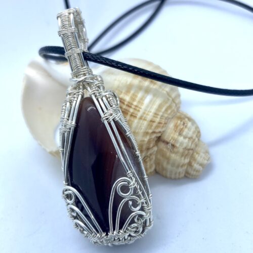 Agate silver filled wire