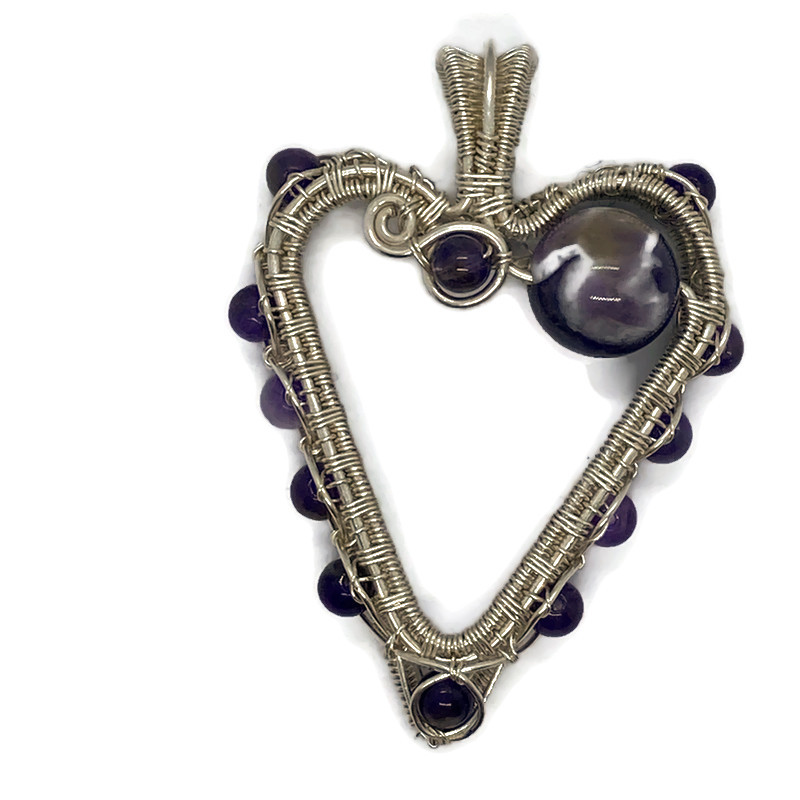 Amethyst beads pendant